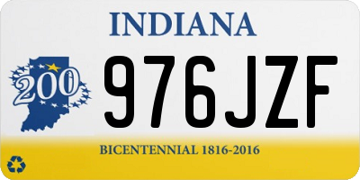 IN license plate 976JZF