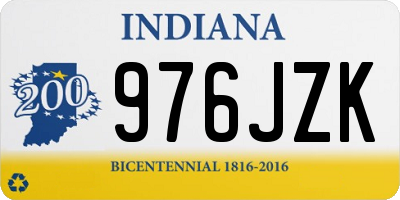 IN license plate 976JZK