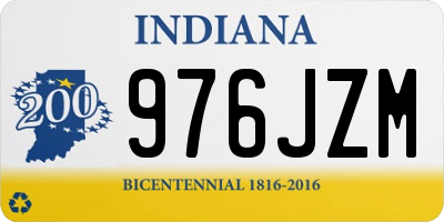 IN license plate 976JZM