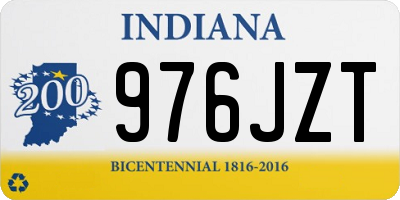 IN license plate 976JZT