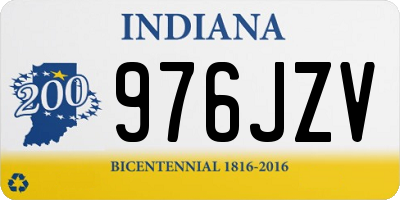 IN license plate 976JZV