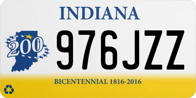 IN license plate 976JZZ