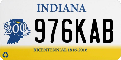 IN license plate 976KAB