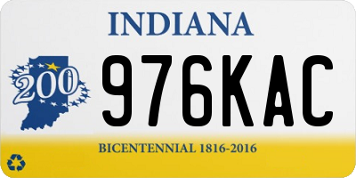 IN license plate 976KAC