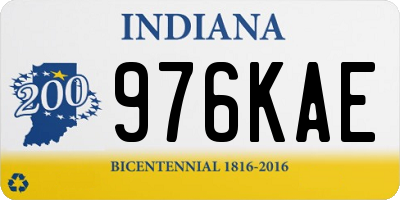 IN license plate 976KAE