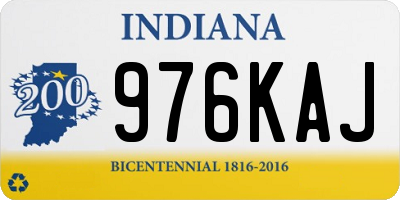 IN license plate 976KAJ