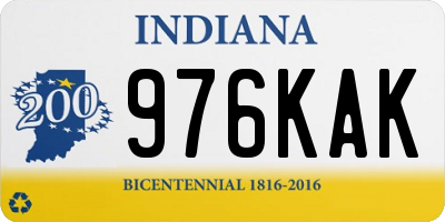 IN license plate 976KAK