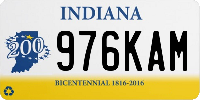 IN license plate 976KAM