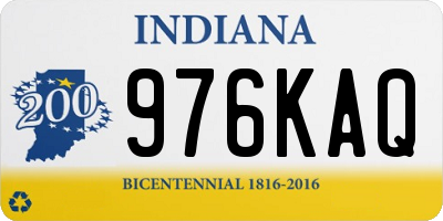 IN license plate 976KAQ