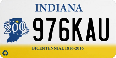 IN license plate 976KAU