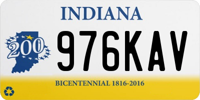 IN license plate 976KAV