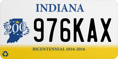IN license plate 976KAX