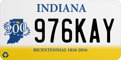 IN license plate 976KAY