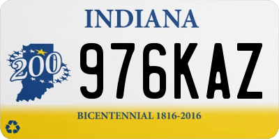 IN license plate 976KAZ
