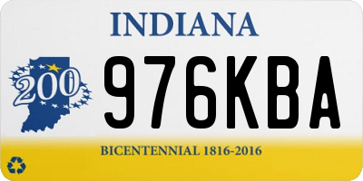 IN license plate 976KBA