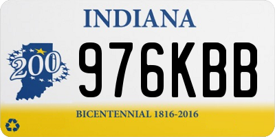IN license plate 976KBB