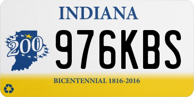 IN license plate 976KBS