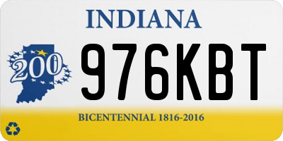 IN license plate 976KBT