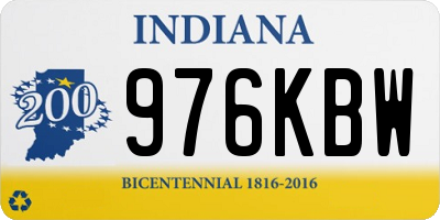 IN license plate 976KBW