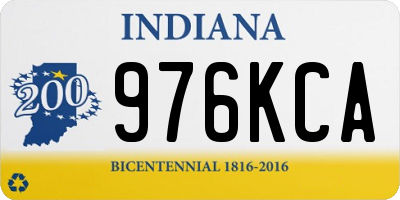 IN license plate 976KCA