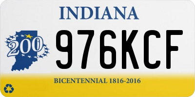IN license plate 976KCF