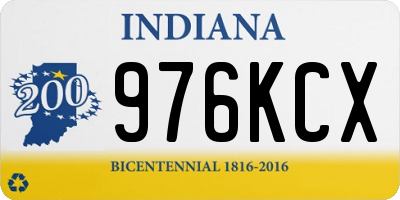 IN license plate 976KCX