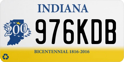 IN license plate 976KDB