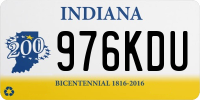 IN license plate 976KDU