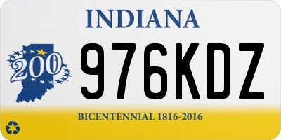 IN license plate 976KDZ