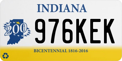 IN license plate 976KEK