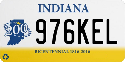IN license plate 976KEL