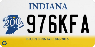 IN license plate 976KFA