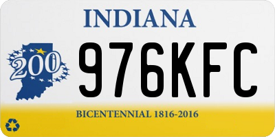 IN license plate 976KFC