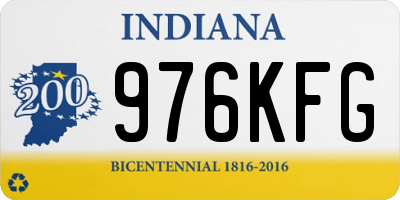 IN license plate 976KFG