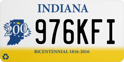 IN license plate 976KFI