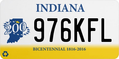 IN license plate 976KFL