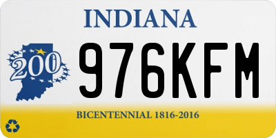 IN license plate 976KFM