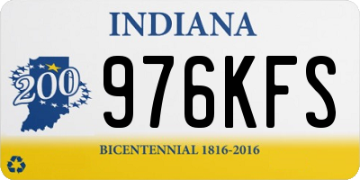 IN license plate 976KFS