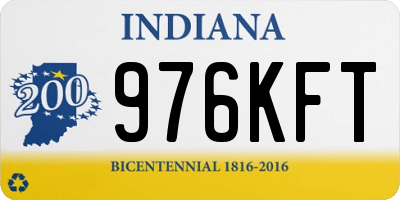 IN license plate 976KFT