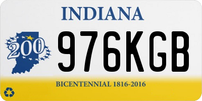 IN license plate 976KGB