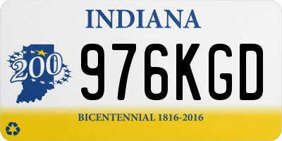 IN license plate 976KGD