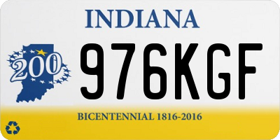 IN license plate 976KGF