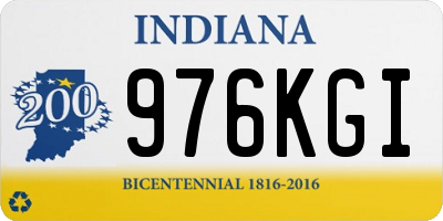 IN license plate 976KGI