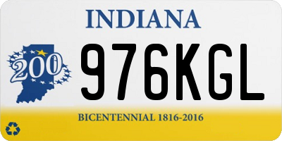 IN license plate 976KGL