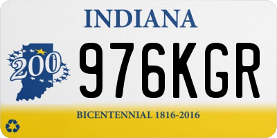 IN license plate 976KGR