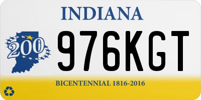 IN license plate 976KGT