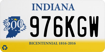 IN license plate 976KGW