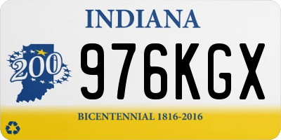 IN license plate 976KGX