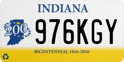 IN license plate 976KGY