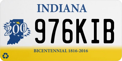 IN license plate 976KIB